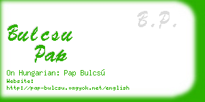 bulcsu pap business card